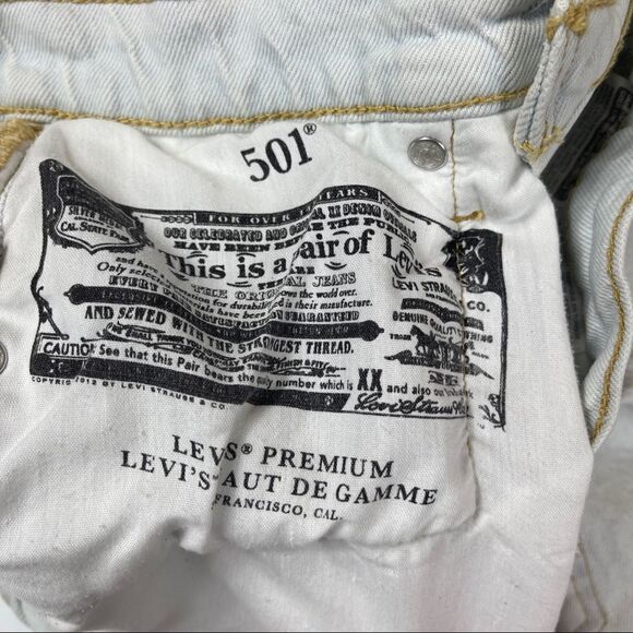 Levi’s 501 Denim Cut Off Shorts Distressed Frayed Women's Size 25 - Picture 7 of 11